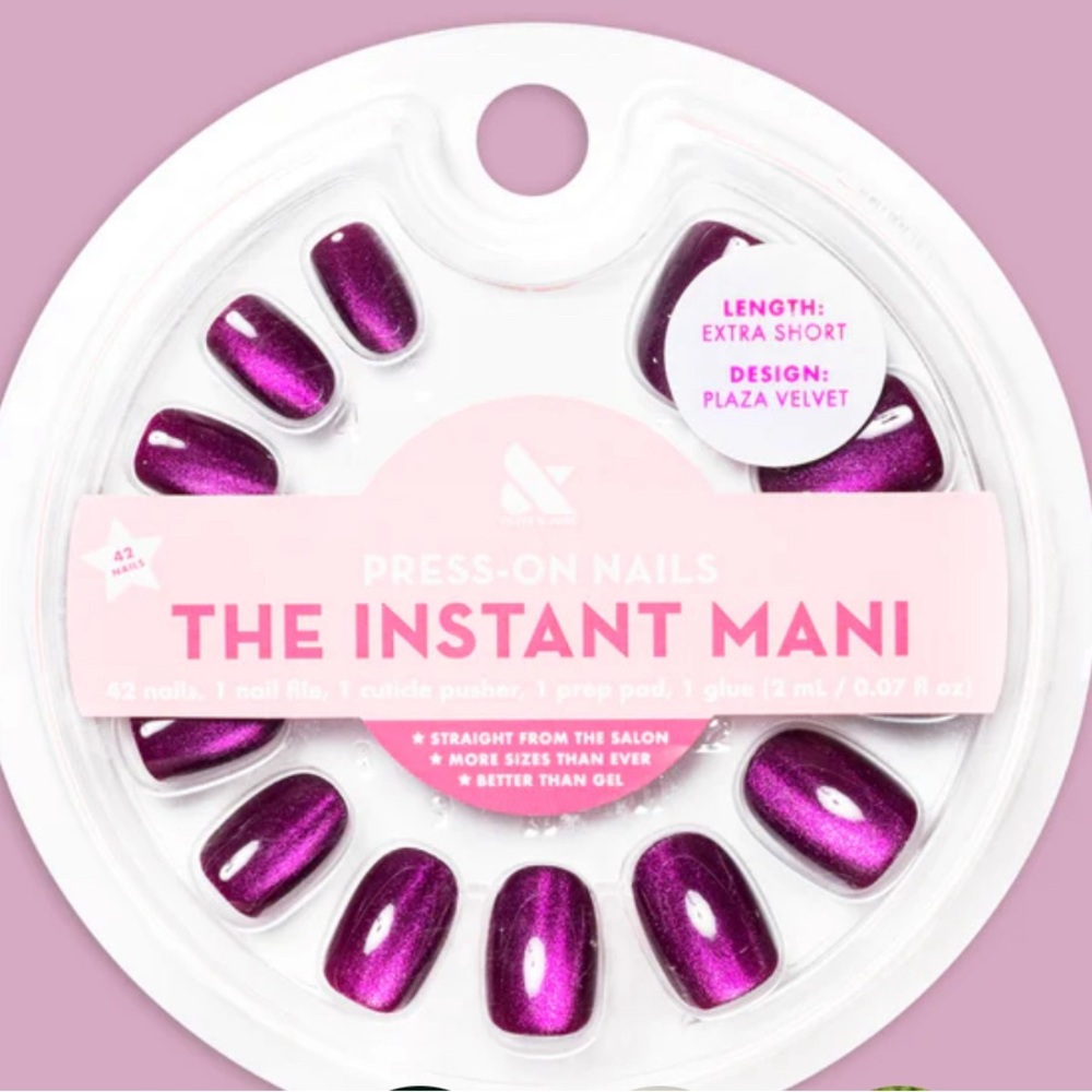 Olive& June “THE INSTANT MANI” in plaza velvet